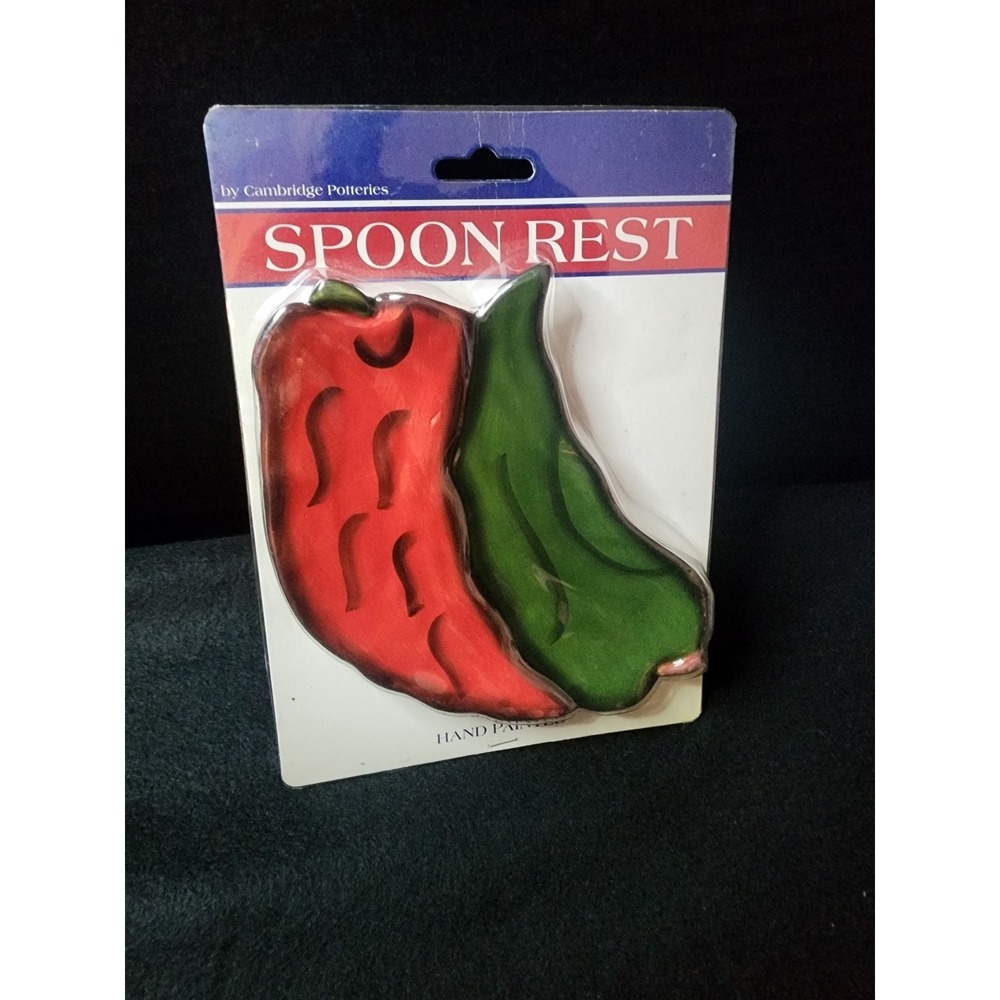 VINTAGE Cambridge Hand Painted Tamales Spoon Rest 8". 2001 NIP B8